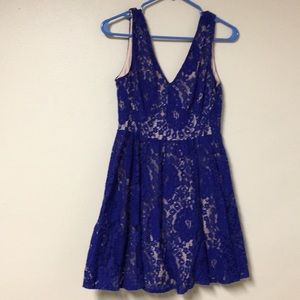 Women’s Blue All Over Lace Dress